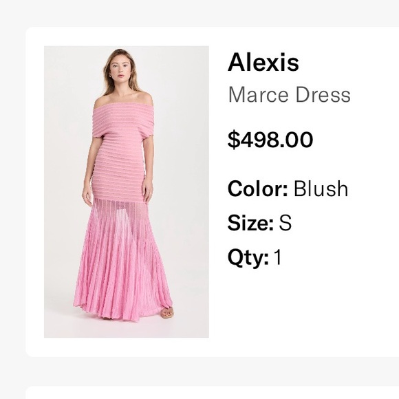 ALEXIS MARCE DRESS - NWT & Never worn! SHOPBOP EXCLUSIVE! Color: Blush, Size:S! - Picture 6 of 10